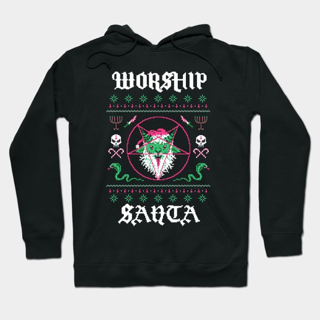 Worship Santa Hoodie by Hillary White Rabbit